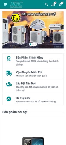Giao diện mobile website Nam Thành Công