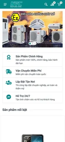 Giao diện mobile website Nam Thành Công